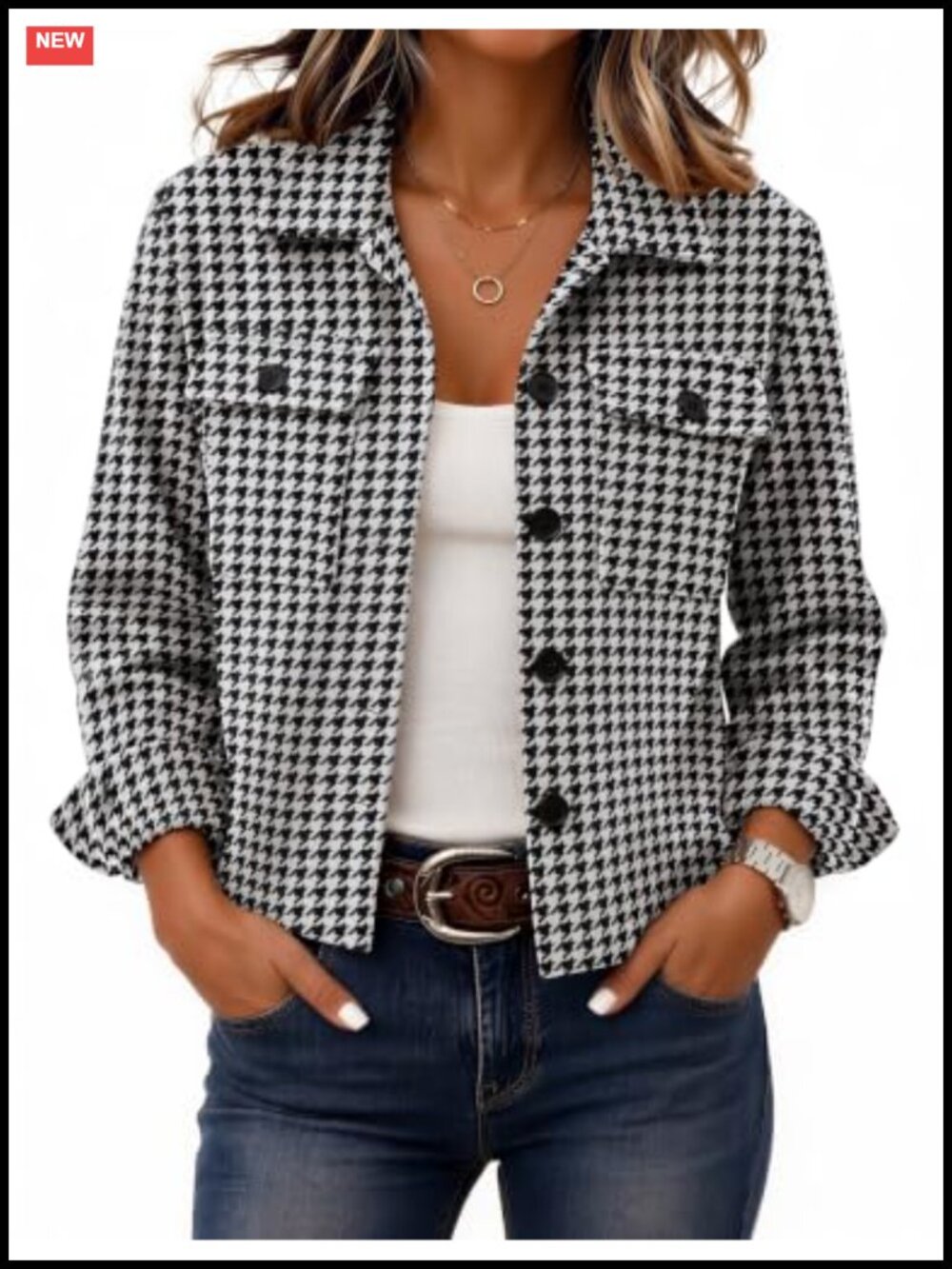 Cropped Plaid Flannel Shacket Button Down Casual Jacket Shirt